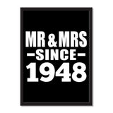 Mr & Mrs Since 1948 - Portrait Frame Photo Tile