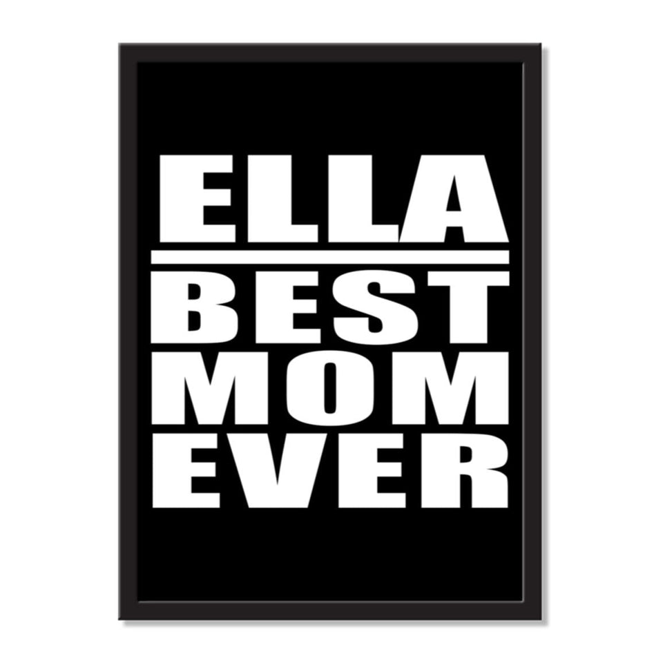 Ella Best Mom Ever - Portrait Frame Photo Tile