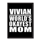 Vivian World's Okayest Mom - Portrait Frame Photo Tile