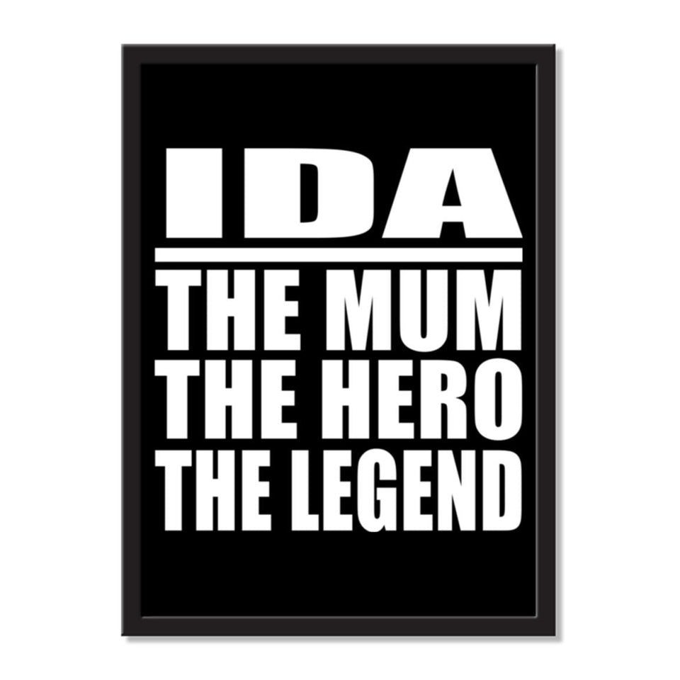 Ida The Mum The Hero The Legend - Portrait Frame Photo Tile