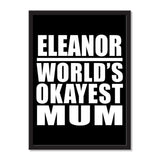 Eleanor World's Okayest Mum - Portrait Frame Photo Tile