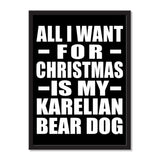 All I Want For Christmas Is My Karelian Bear Dog - Portrait Frame Photo Tile