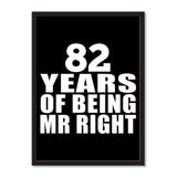 82 Years Of Being Mr Right - Portrait Frame Photo Tile