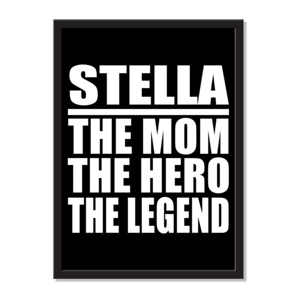 Stella The Mom The Hero The Legend - Portrait Frame Photo Tile