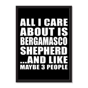 All I Care About Is Bergamasco Shepherd And Like Maybe 3 People - Portrait Frame Photo Tile