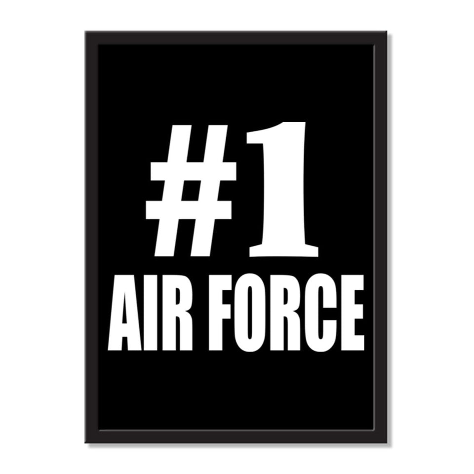 Number One #1 Air Force - Portrait Frame Photo Tile