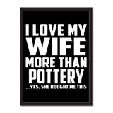 I Love My Wife More Than Pottery ...Yes, She Bought Me This - Portrait Frame Photo Tile