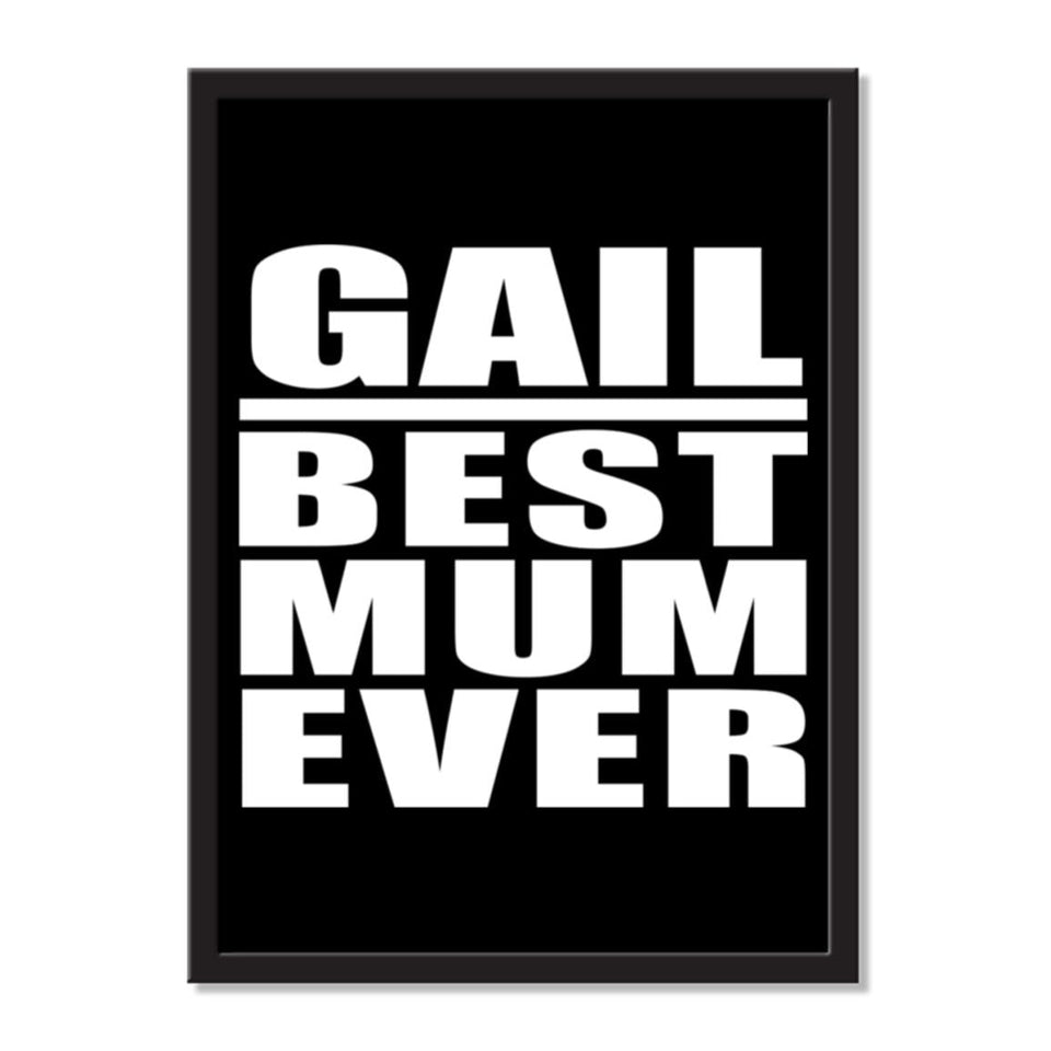 Gail Best Mum Ever - Portrait Frame Photo Tile