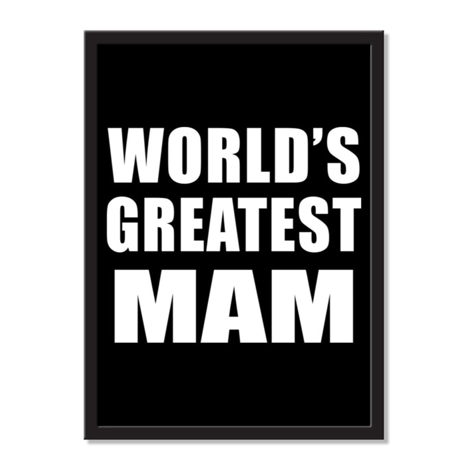 World's Greatest Mam - Portrait Frame Photo Tile