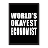 World's Okayest Economist - Portrait Frame Photo Tile