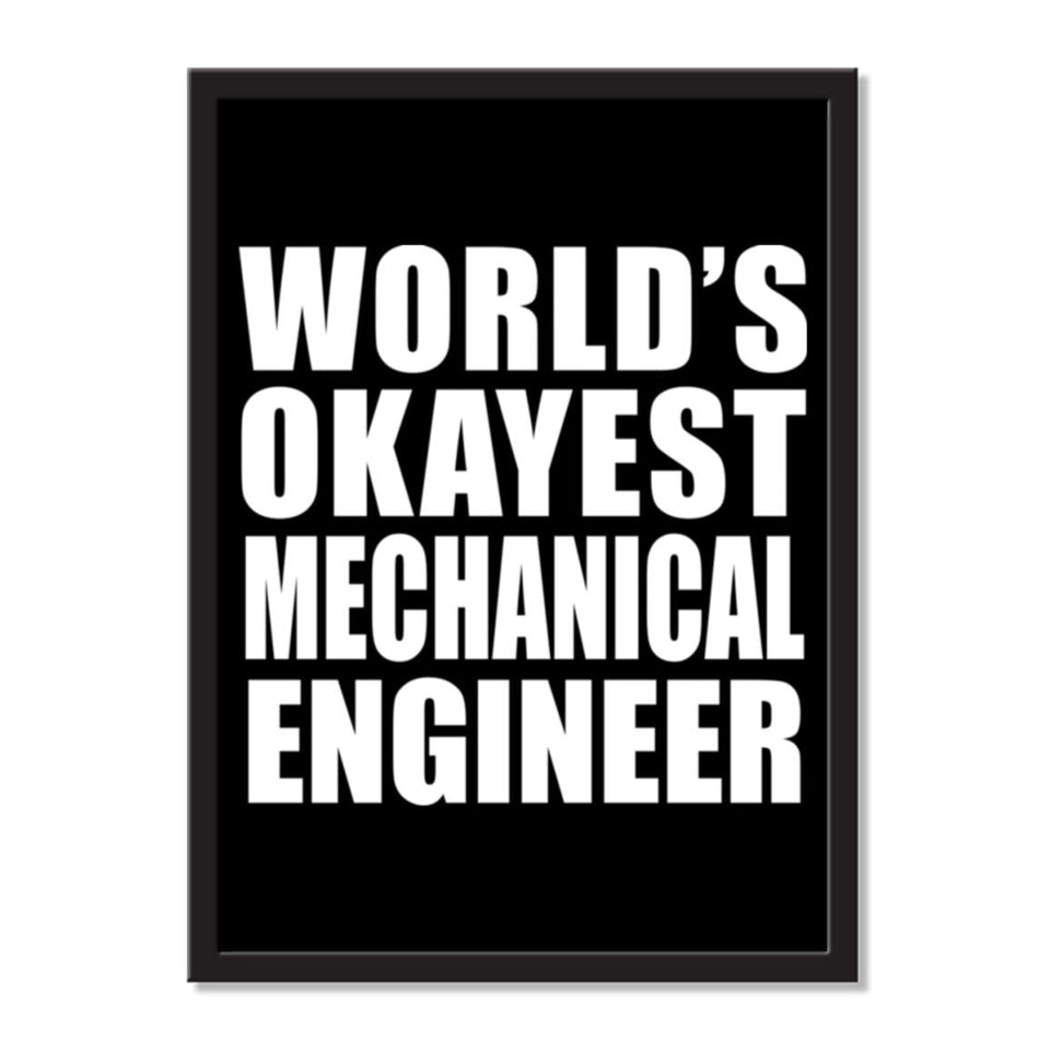 World's Okayest Mechanical Engineer - Portrait Frame Photo Tile