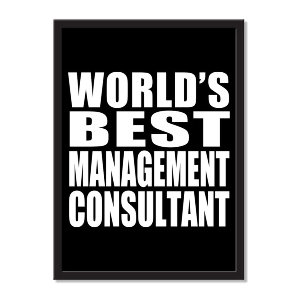 World's Best Management Consultant - Portrait Frame Photo Tile