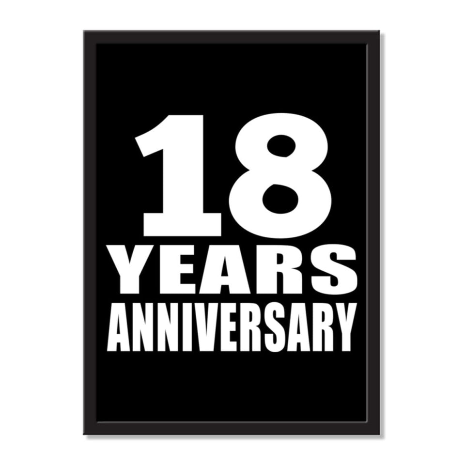 18 Years Anniversary - Portrait Frame Photo Tile