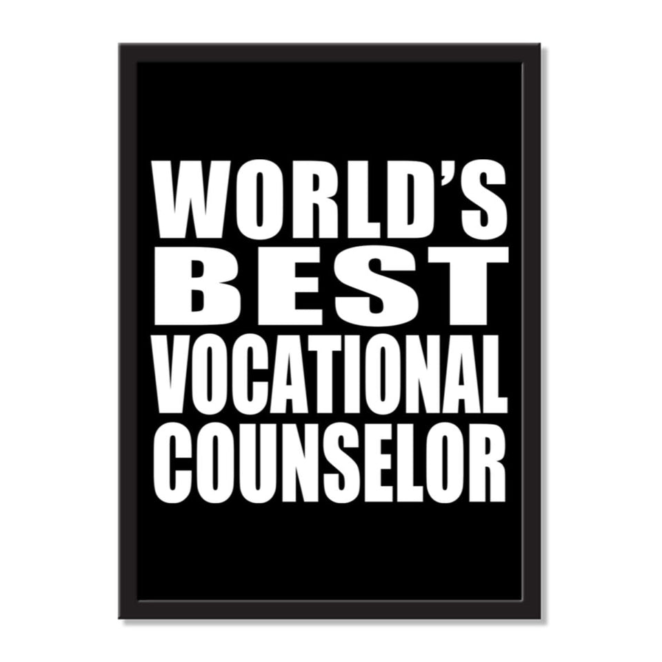 World's Best Vocational Counselor - Portrait Frame Photo Tile