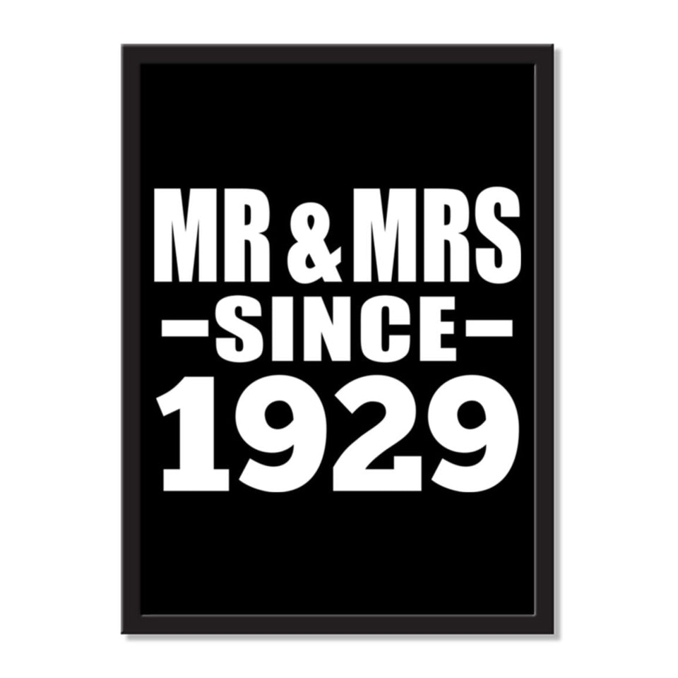 Mr & Mrs Since 1929 - Portrait Frame Photo Tile