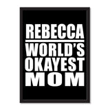 Rebecca World's Okayest Mom - Portrait Frame Photo Tile