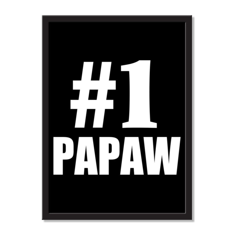 Number One #1 Papaw - Portrait Frame Photo Tile