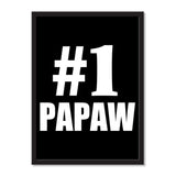 Number One #1 Papaw - Portrait Frame Photo Tile