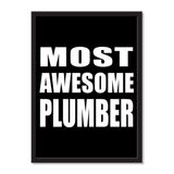 Most Awesome Plumber - Portrait Frame Photo Tile