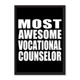 Most Awesome Vocational Counselor - Portrait Frame Photo Tile