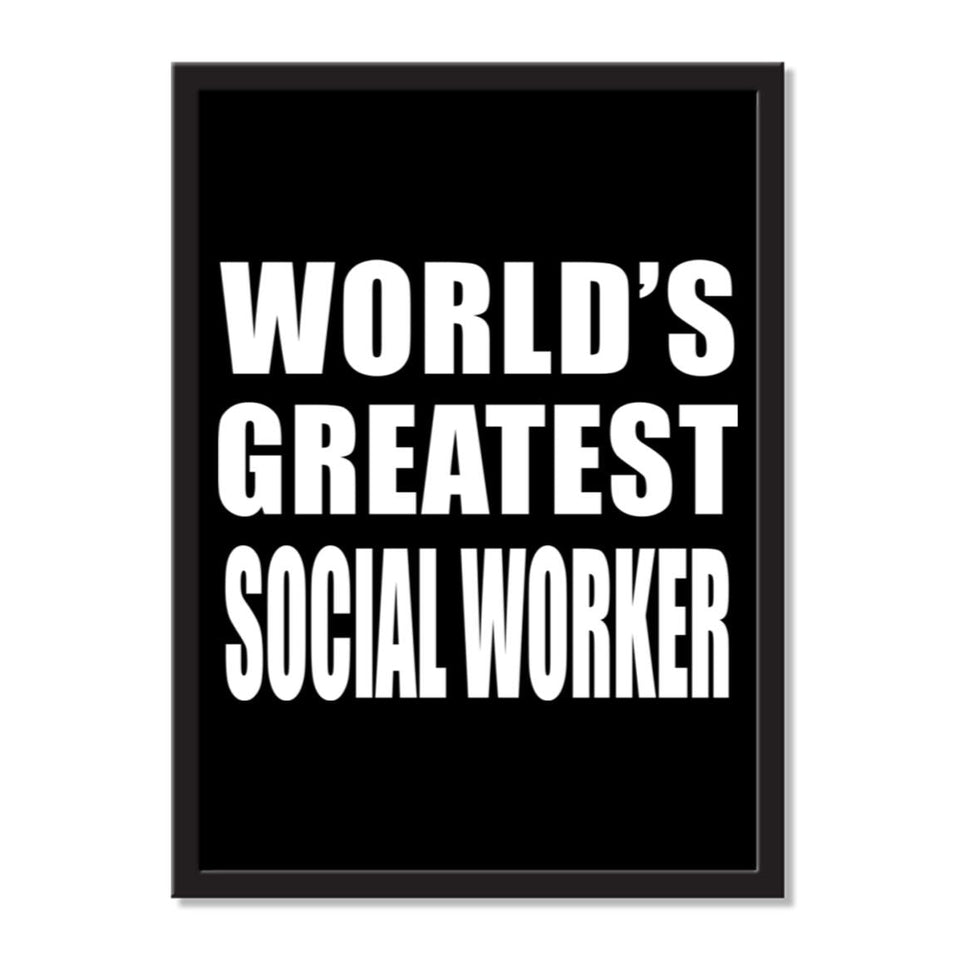 World's Greatest Social Worker - Portrait Frame Photo Tile