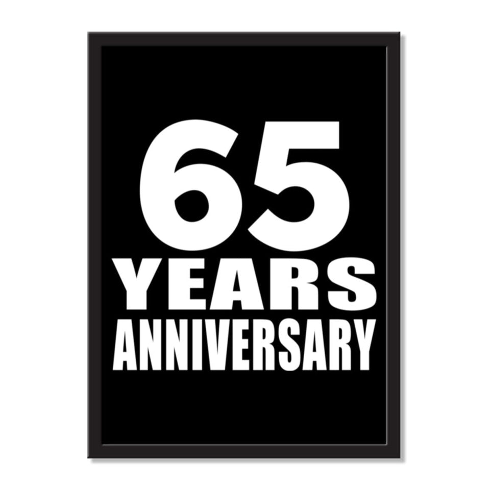 65 Years Anniversary - Portrait Frame Photo Tile