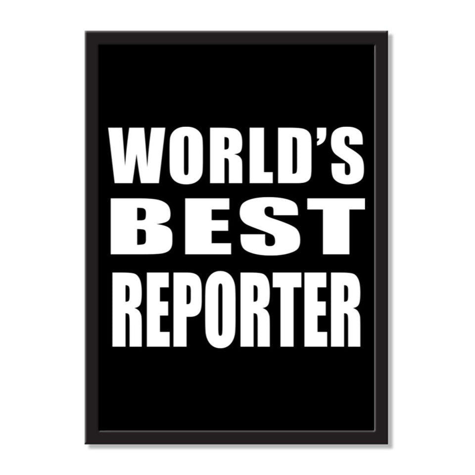 World's Best Reporter - Portrait Frame Photo Tile