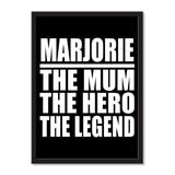 Marjorie The Mum The Hero The Legend - Portrait Frame Photo Tile