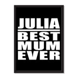 Julia Best Mum Ever - Portrait Frame Photo Tile