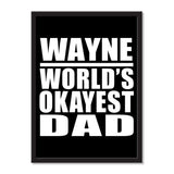 Wayne World's Okayest Dad - Portrait Frame Photo Tile
