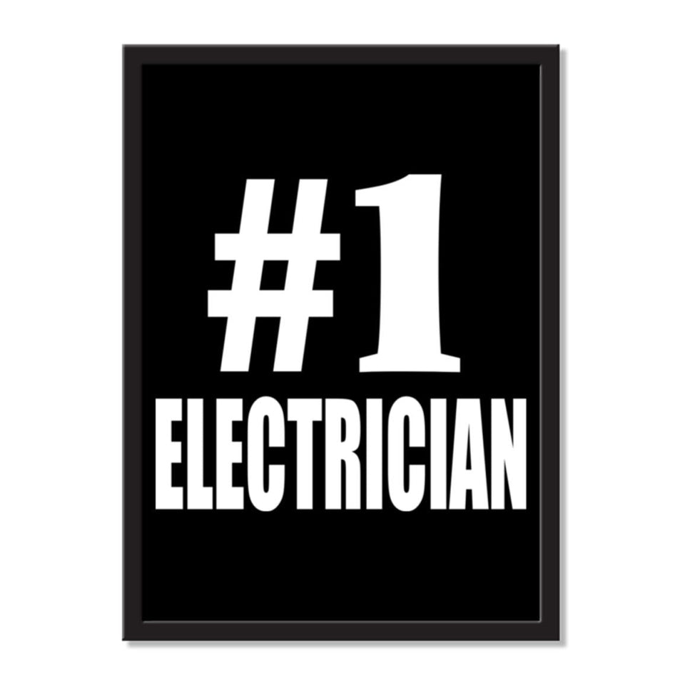 Number One #1 Electrician - Portrait Frame Photo Tile