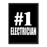 Number One #1 Electrician - Portrait Frame Photo Tile