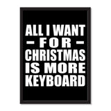 All I Want For Christmas Is More Keyboard - Portrait Frame Photo Tile