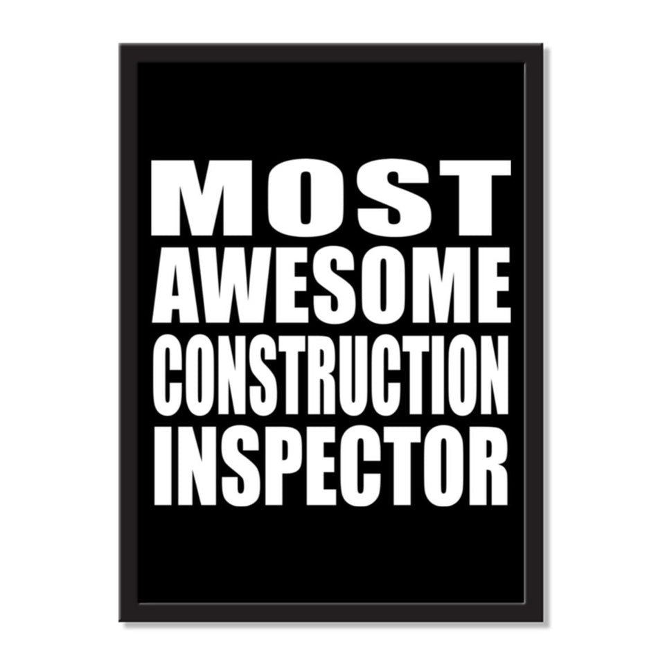 Most Awesome Construction Inspector - Portrait Frame Photo Tile