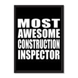 Most Awesome Construction Inspector - Portrait Frame Photo Tile