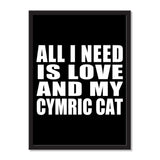 All I Need Is Love And My Cymric Cat - Portrait Frame Photo Tile