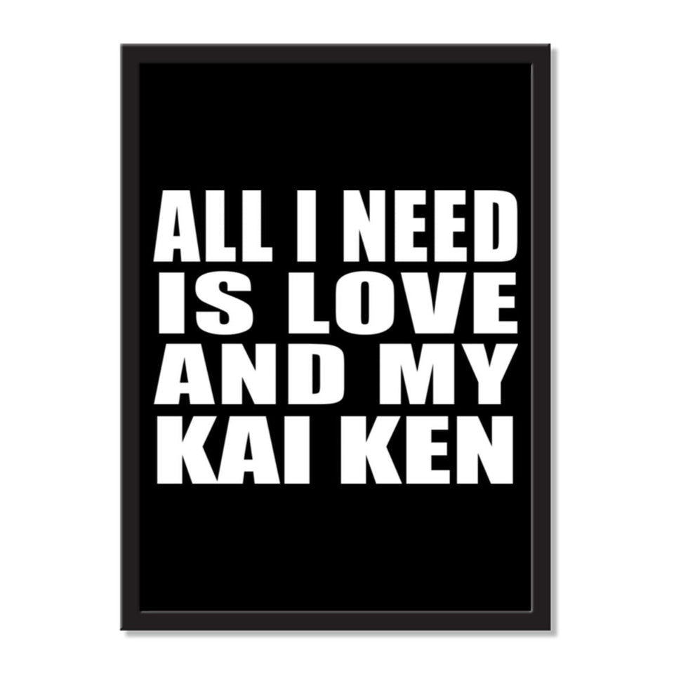 All I Need Is Love And My Kai Ken - Portrait Frame Photo Tile
