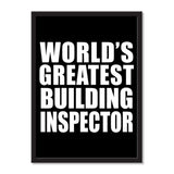 World's Greatest Building Inspector - Portrait Frame Photo Tile
