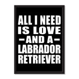 All I Need Is Love And A Labrador Retriever - Portrait Frame Photo Tile