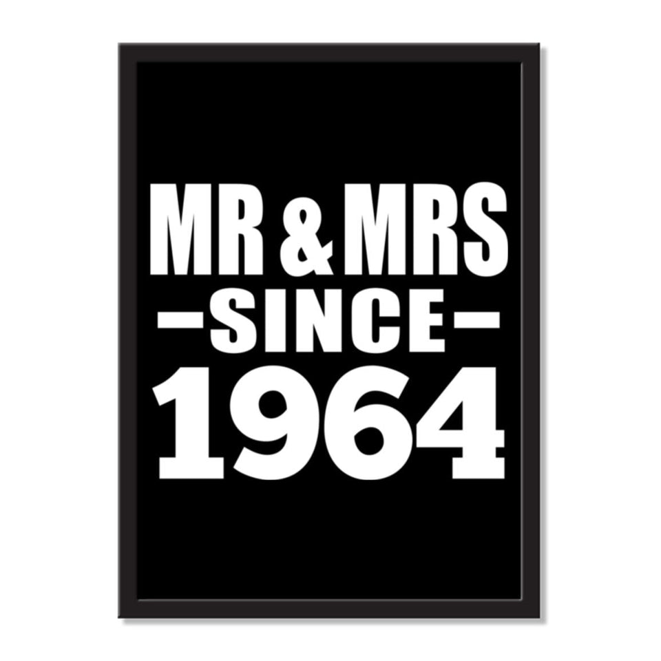 Mr & Mrs Since 1964 - Portrait Frame Photo Tile