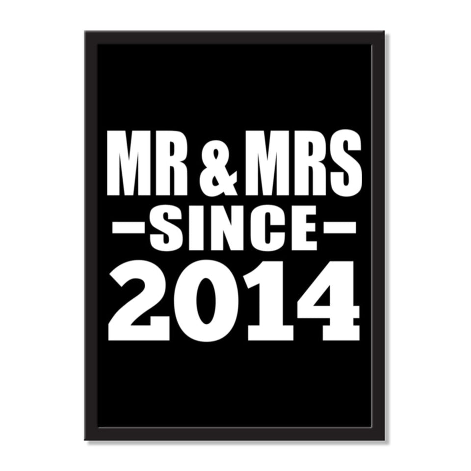 Mr & Mrs Since 2014 - Portrait Frame Photo Tile