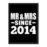 Mr & Mrs Since 2014 - Portrait Frame Photo Tile
