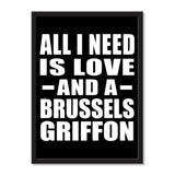 All I Need Is Love And A Brussels Griffon - Portrait Frame Photo Tile