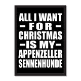 All I Want For Christmas Is My Appenzeller Sennenhunde - Portrait Frame Photo Tile