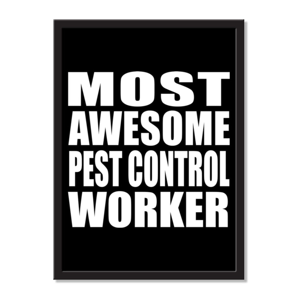 Most Awesome Pest Control Worker - Portrait Frame Photo Tile