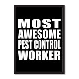 Most Awesome Pest Control Worker - Portrait Frame Photo Tile