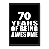 70 Years Of Being Awesome - Portrait Frame Photo Tile