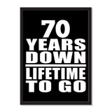 70 Years Down Lifetime To Go - Portrait Frame Photo Tile