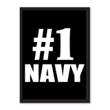 Number One #1 Navy - Portrait Frame Photo Tile
