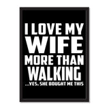 I Love My Wife More Than Walking ...Yes, She Bought Me This - Portrait Frame Photo Tile